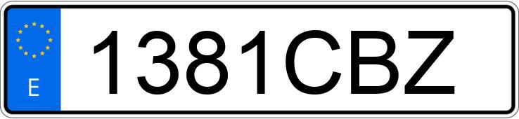 Numer rejestracyjny 1381CBZ posiada MERCEDES E (211)