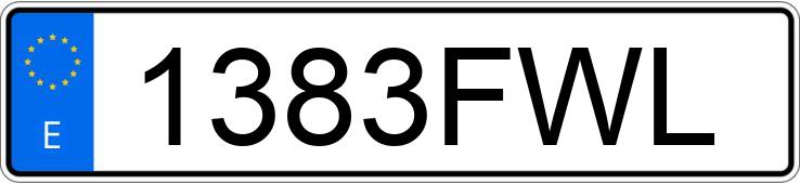 Numer rejestracyjny 1383FWL posiada AUDI TT