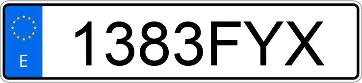 Numer rejestracyjny 1383FYX posiada CITROEN XSARA