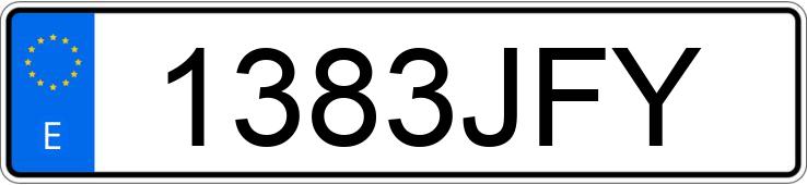 Numer rejestracyjny 1383JFY posiada HYUNDAI I20