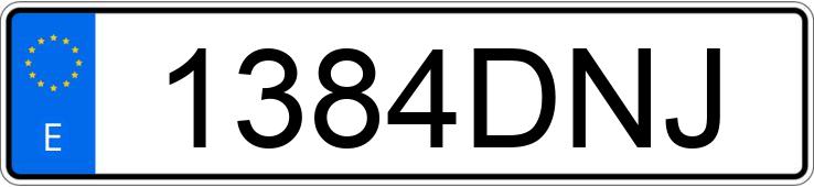 Numer rejestracyjny 1384DNJ posiada AUDI A3