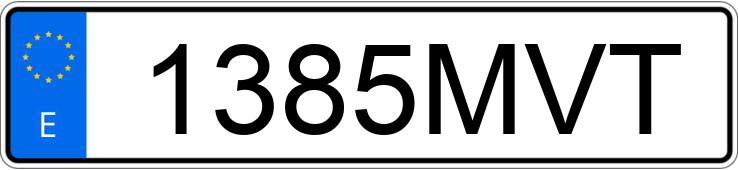 Numer rejestracyjny 1385MVT posiada RENAULT SYMBIOZ