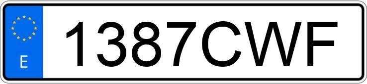 Numer rejestracyjny 1387CWF posiada VOLKSWAGEN PASSAT