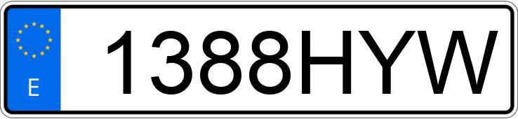 Numer rejestracyjny 1388HYW posiada VOLKSWAGEN PASSAT
