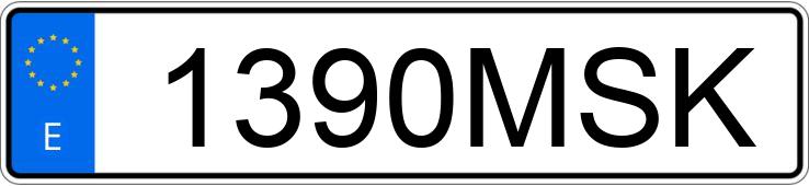 Numer rejestracyjny 1390MSK posiada VOLKSWAGEN TAIGO