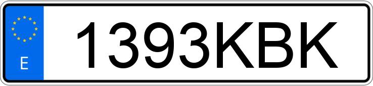 Реєстраційний номер 1393KBK має TOYOTA AURIS