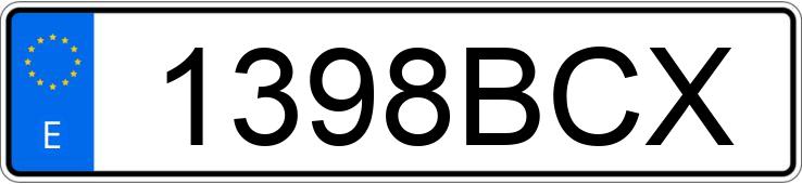 Numer rejestracyjny 1398BCX posiada SEAT IBIZA