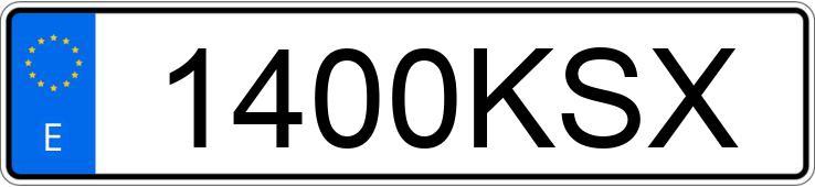 Numer rejestracyjny 1400KSX posiada AUDI A3 SPORTBACK