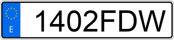 Numer rejestracyjny 1402FDW posiada SEAT IBIZA