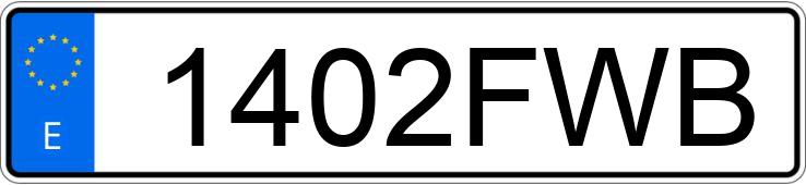 Numer rejestracyjny 1402FWB posiada RENAULT MEGANE