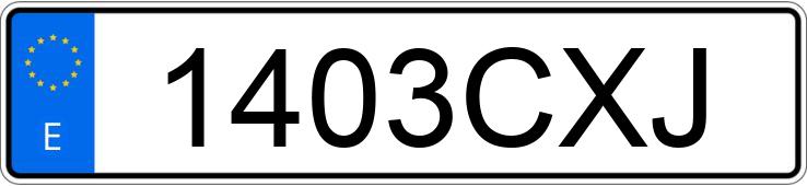 Numer rejestracyjny 1403CXJ posiada RENAULT CLIO