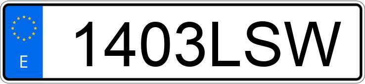 Numer rejestracyjny 1403LSW posiada FIAT 500