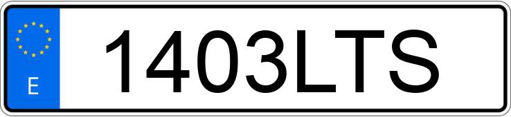 Numer rejestracyjny 1403LTS posiada PEUGEOT PARTNER