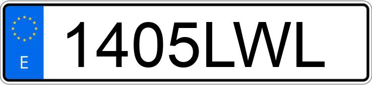 Numer rejestracyjny 1405LWL posiada VOLKSWAGEN GOLF Numer rejestracyjny 1405LWL posiada VOLKSWAGEN GOLF