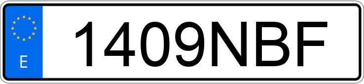 Numer rejestracyjny 1409NBF posiada VOLKSWAGEN GOLF