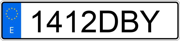 Numer rejestracyjny 1412DBY posiada BMW Z3