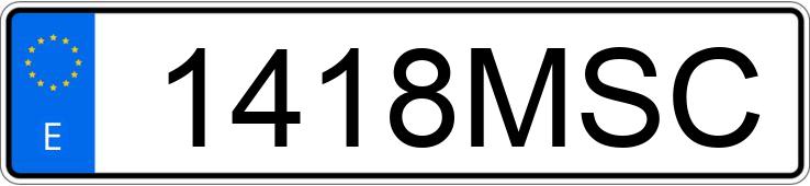 Numer rejestracyjny 1418MSC posiada VOLKSWAGEN T-ROC