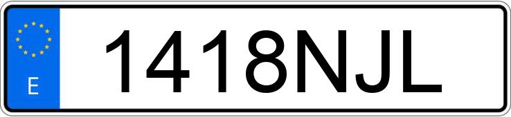 Numer rejestracyjny 1418NJL posiada VOLKSWAGEN GOLF