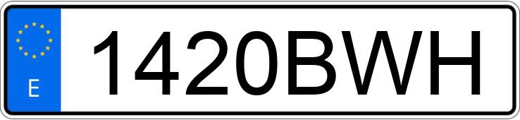 Numer rejestracyjny 1420BWH posiada SEAT LEON