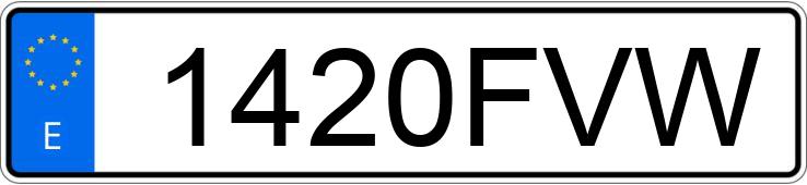 Numer rejestracyjny 1420FVW posiada PEUGEOT 107