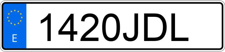 Numer rejestracyjny 1420JDL posiada AUDI A3