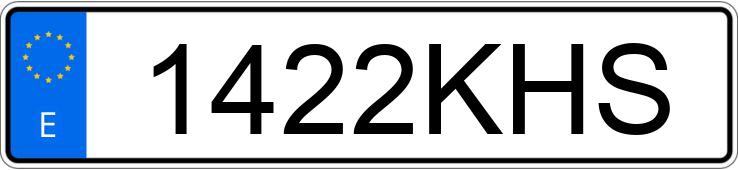 Numer rejestracyjny 1422KHS posiada VOLKSWAGEN GOLF