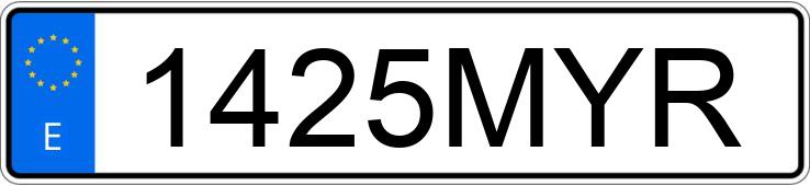 Numer rejestracyjny 1425MYR posiada BMW SERIE 5