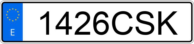 Numer rejestracyjny 1426CSK posiada CITROEN XSARA