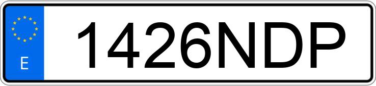 Numer rejestracyjny 1426NDP posiada TOYOTA YARIS