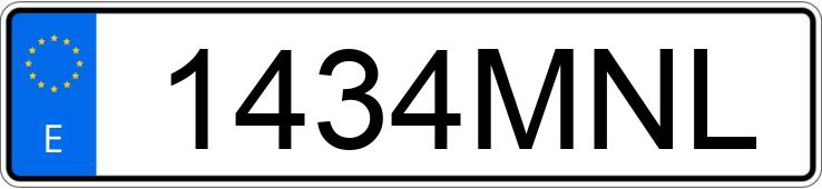 Numer rejestracyjny 1434MNL posiada TOYOTA YARIS