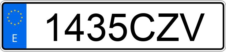 Numer rejestracyjny 1435CZV posiada AUDI A3
