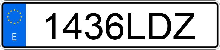 Numer rejestracyjny 1436LDZ posiada RENAULT TRAFIC