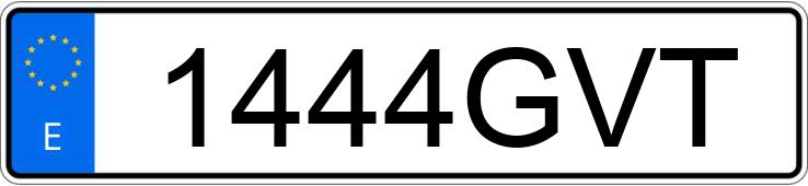 Il numero di registrazione 1444GVT ha TOYOTA AURIS