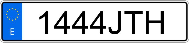 Die Registrierungsnummer 1444JTH hat RENAULT MEGANE