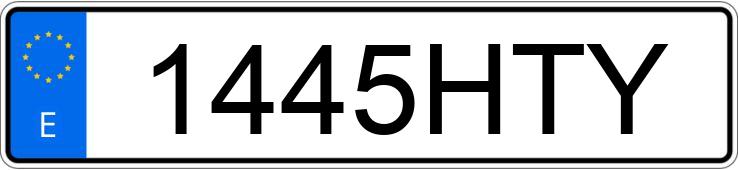 Le numéro d’enregistrement 1445HTY a FORD FIESTA