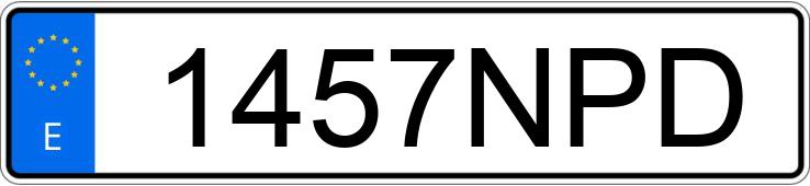Numer rejestracyjny 1457NPD posiada PEUGEOT 207