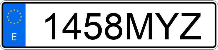 Numer rejestracyjny 1458MYZ posiada VOLKSWAGEN GOLF