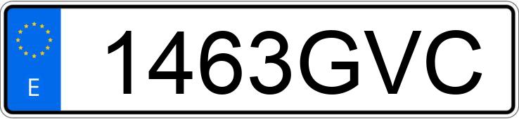 Numer rejestracyjny 1463GVC posiada  