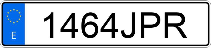 Registreringsnummeret 1464JPR har  