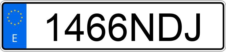 Numer rejestracyjny 1466NDJ posiada VOLKSWAGEN GOLF