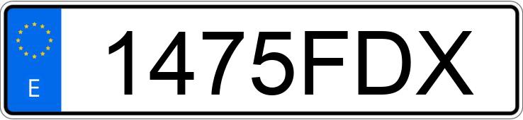 Numer rejestracyjny 1475FDX posiada PEUGEOT EXPERT