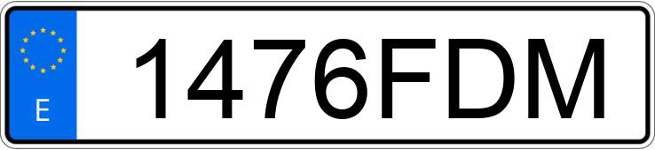 Numer rejestracyjny 1476FDM posiada FIAT PUNTO