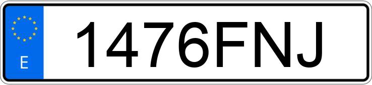 Numer rejestracyjny 1476FNJ posiada BMW SERIE 3