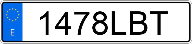 Numer rejestracyjny 1478LBT posiada AUDI S8