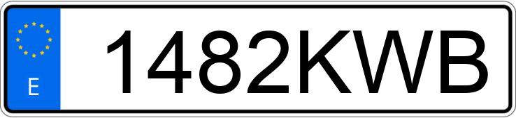 Numer rejestracyjny 1482KWB posiada LAND ROVER RANGE ROVER EVOQUE