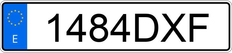 The registration number 1484DXF has AUDI TT The registration number 1484DXF has AUDI TT