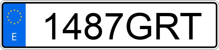 Numer rejestracyjny 1487GRT posiada KAWASAKI ZX-10 R