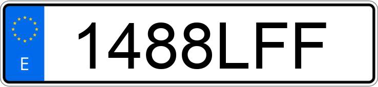 Numer rejestracyjny 1488LFF posiada PEUGEOT RIFTER