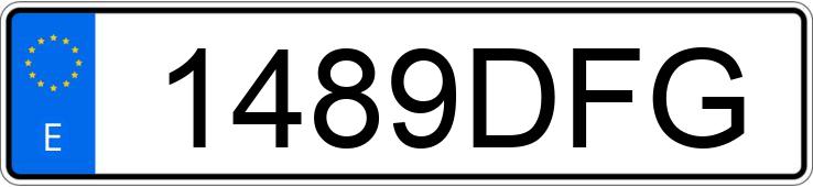 Numer rejestracyjny 1489DFG posiada VOLKSWAGEN GOLF