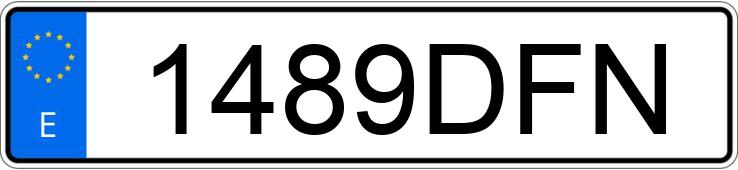 Il numero di registrazione 1489DFN ha BMW SERIE 5